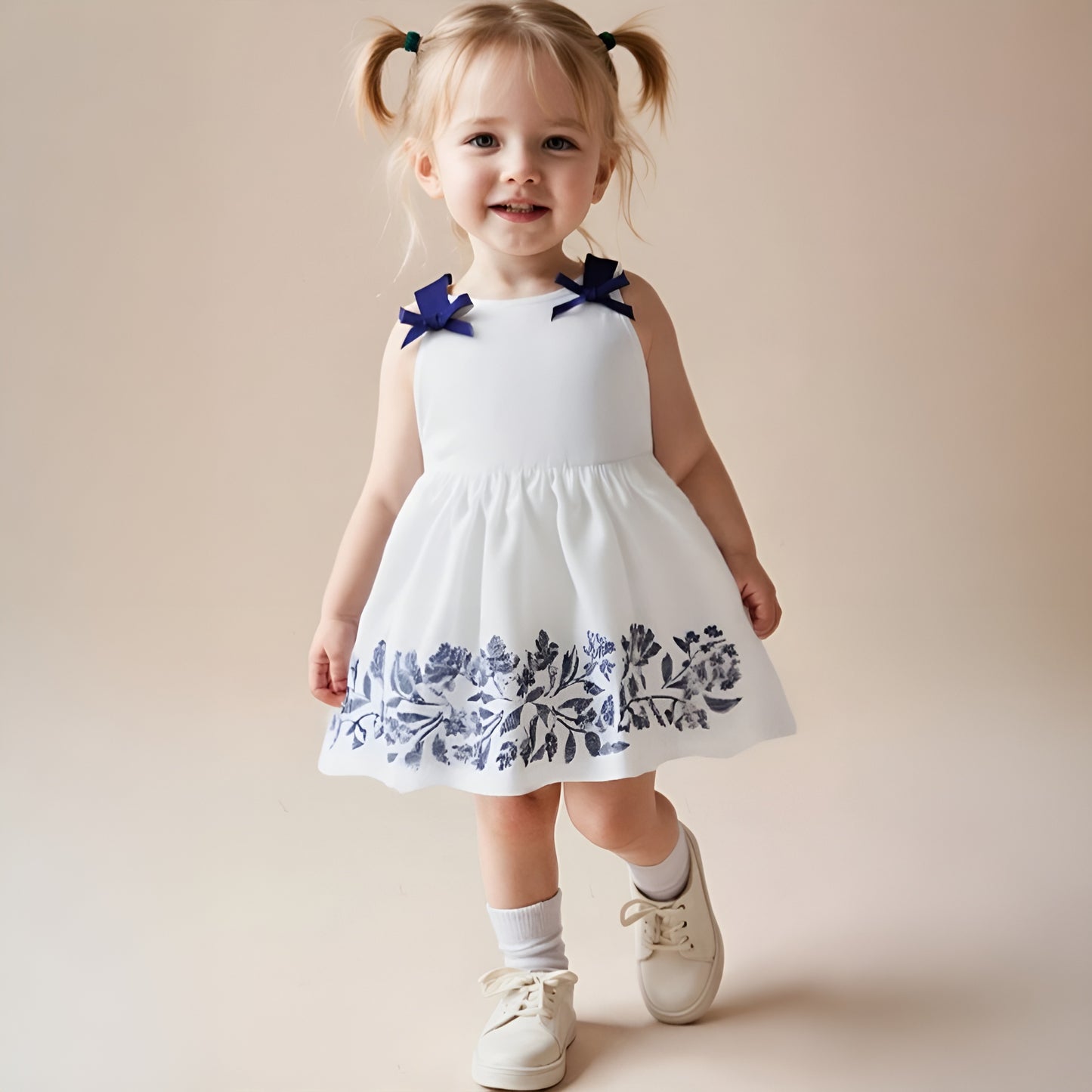 Stylish White Dress for Baby Girls