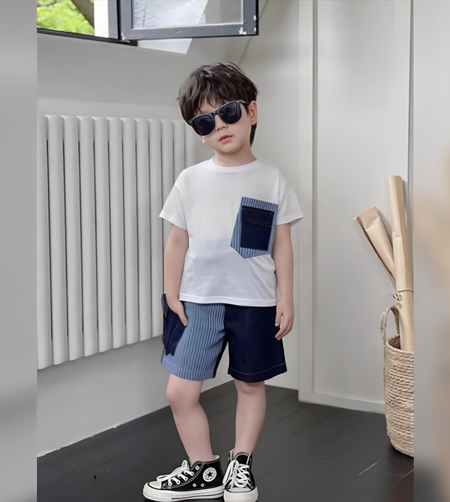 🧒 Trendy Two-Tone Denim Patch Set for Kids
